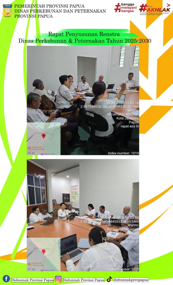 Rapat Renstra Dinas Perkebunan & Peternakan Tahun 2025 -2030